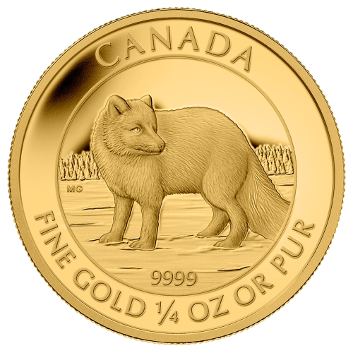 2014 Royal Canadian Mint Arctic Fox 1/4 oz Gold Coin BU