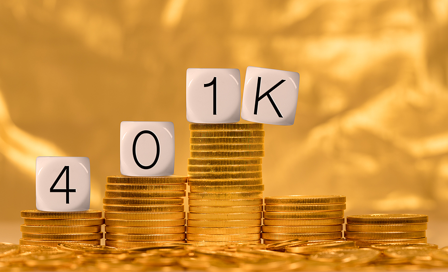Concept of growth in retirement savings accounts but risk of market crash losing value