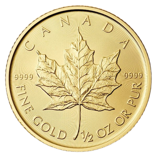 Canadian Maple Leaf 1/2 oz Gold Coin BU