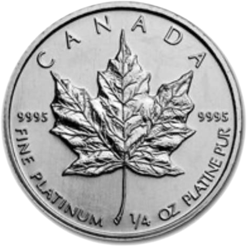 Canadian Maple Leaf 1/4 oz Platinum Coin BU