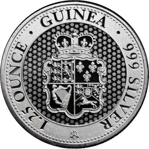 Rose Crown Guinea 1.25 oz Silver Coin BU (Year Varies)